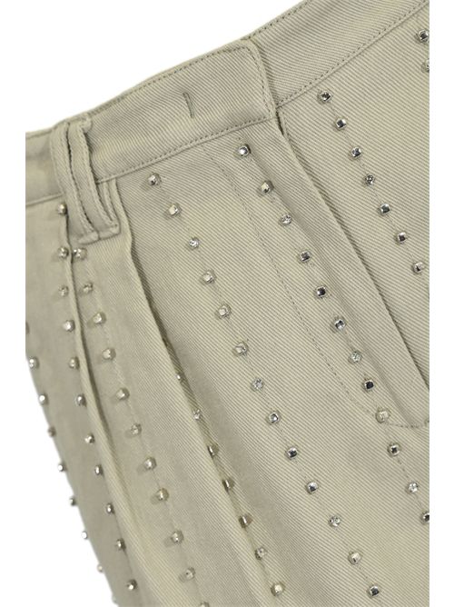 Bermuda Babs in cotone con righe strass verticali PINKO | 106240 A324I18